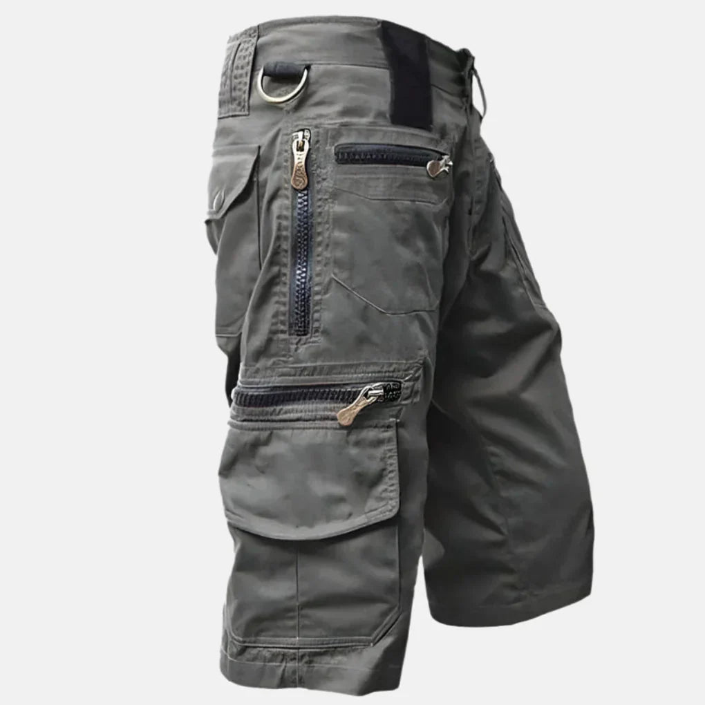 Momount Calções Cargo de Homem – Multi-Bolsos com Fecho-Éclair Argola D Tático para Trabalho Utilidade