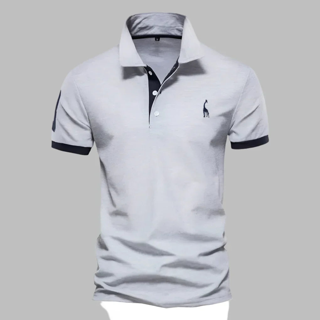 Momount Polo Homem – Carcela Contrastante Logo Bordado Corte Clássico