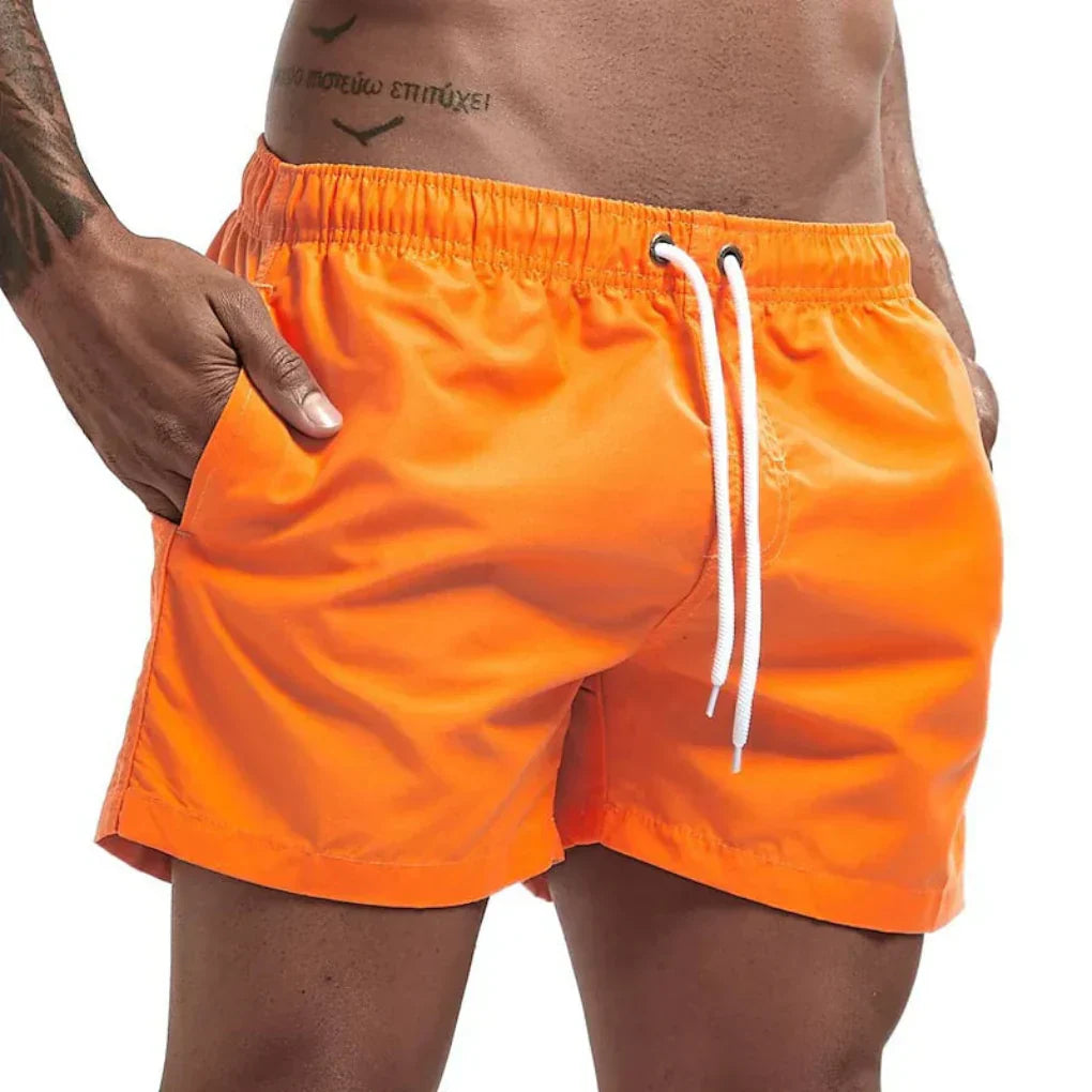 Momount Calções de Banho Homem – Cordão Secagem Rápida Verão Cintura Elástica
