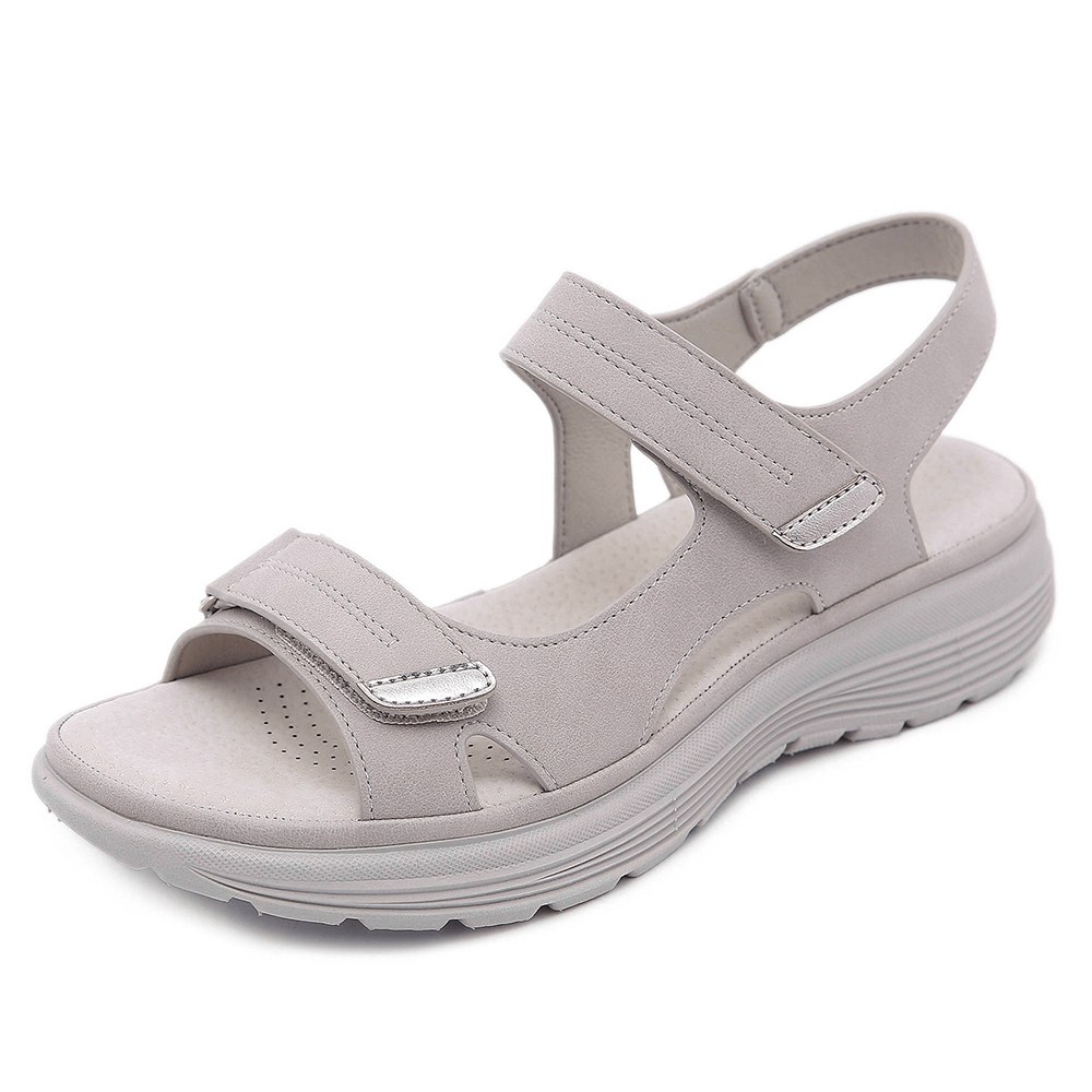 Momount Sandálias Confortáveis de Mulher – Tira em Velcro Casual de Verão Ortopédica Apoio Almofadado Leve Bico Aberto Design para Caminhar