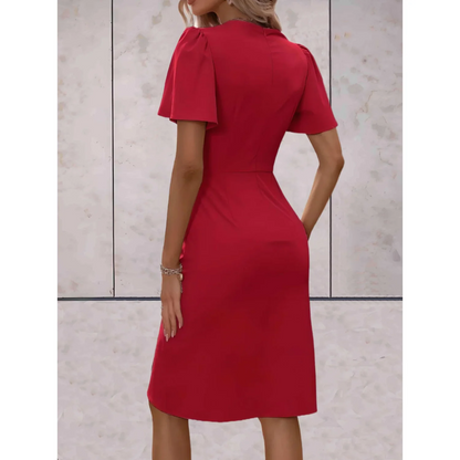 Sienna | Vestido Midi Cruzado Esvoaçante – Feminino e Sem Esforço | Momount