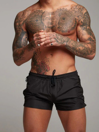 Momount Calções de Banho Homem – Cordão Slim Fit Secagem Rápida Verão
