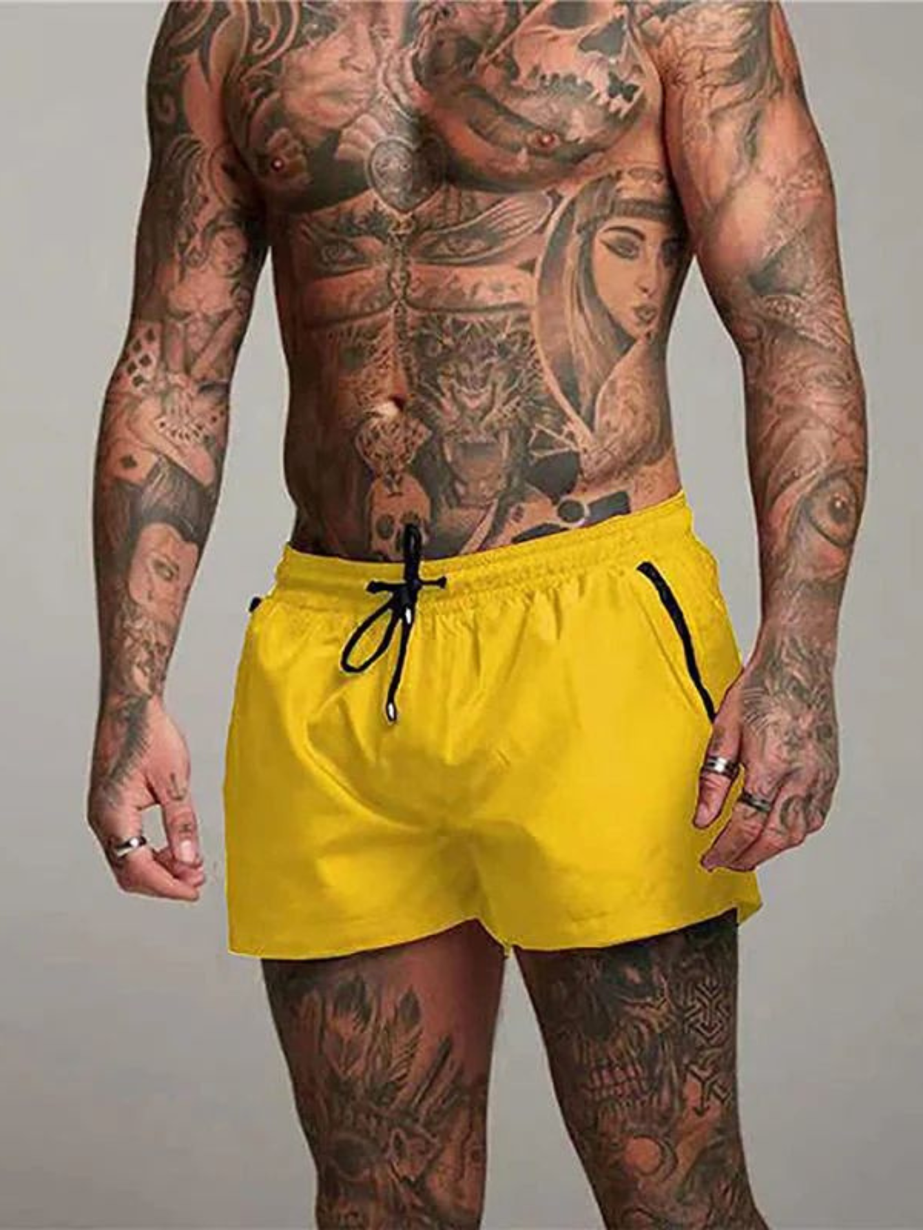 Momount Calções de Banho Homem – Cordão Slim Fit Secagem Rápida Verão