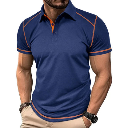 Momount Polo Homem – Costura Contrastante Caimento Atlético Manga Curta
