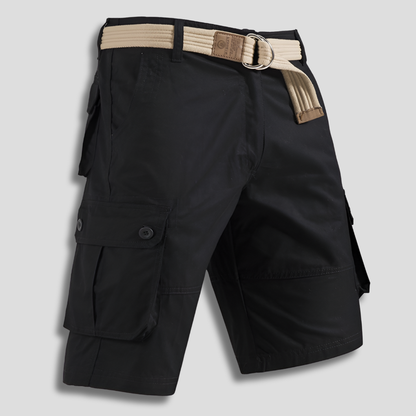 Momount Calções Cargo de Homem – com Cordão Multi-Bolsos Corte Descontraído para Exterior