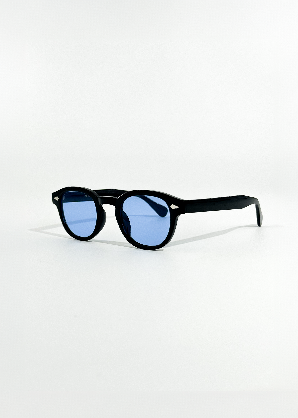 Isadora | Óculos de Sol Vintage Redondos com Tinta Azul