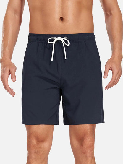Momount Calções de Banho Homem – Cordão Secagem Rápida Verão Praia Cintura Elástica