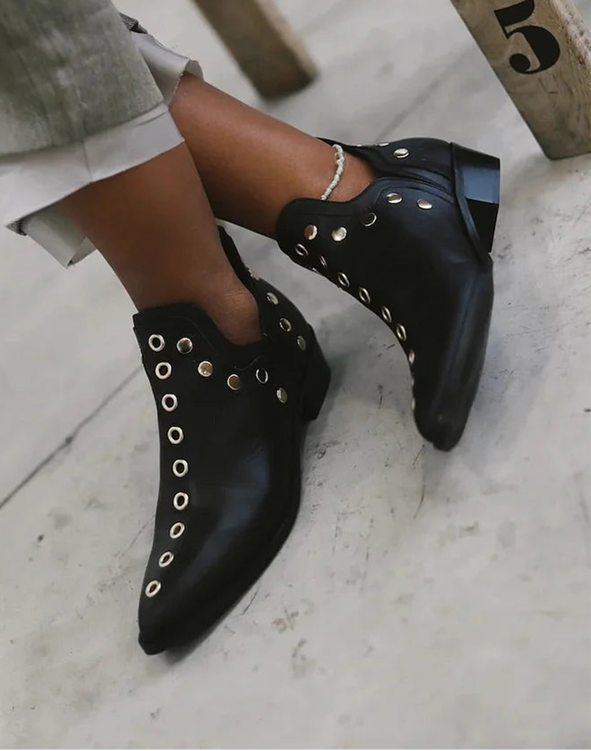 Momount Botins Mulher – Punk com Tachas e Fivela