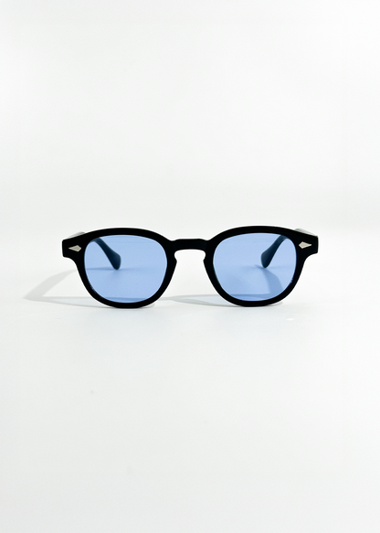 Isadora | Óculos de Sol Vintage Redondos com Tinta Azul