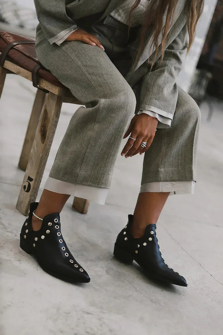 Momount Botins Mulher – Punk com Tachas e Fivela