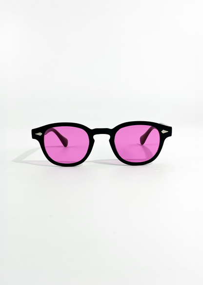 Astoria | Óculos de Sol Vintage Redondos com Lente Rosa