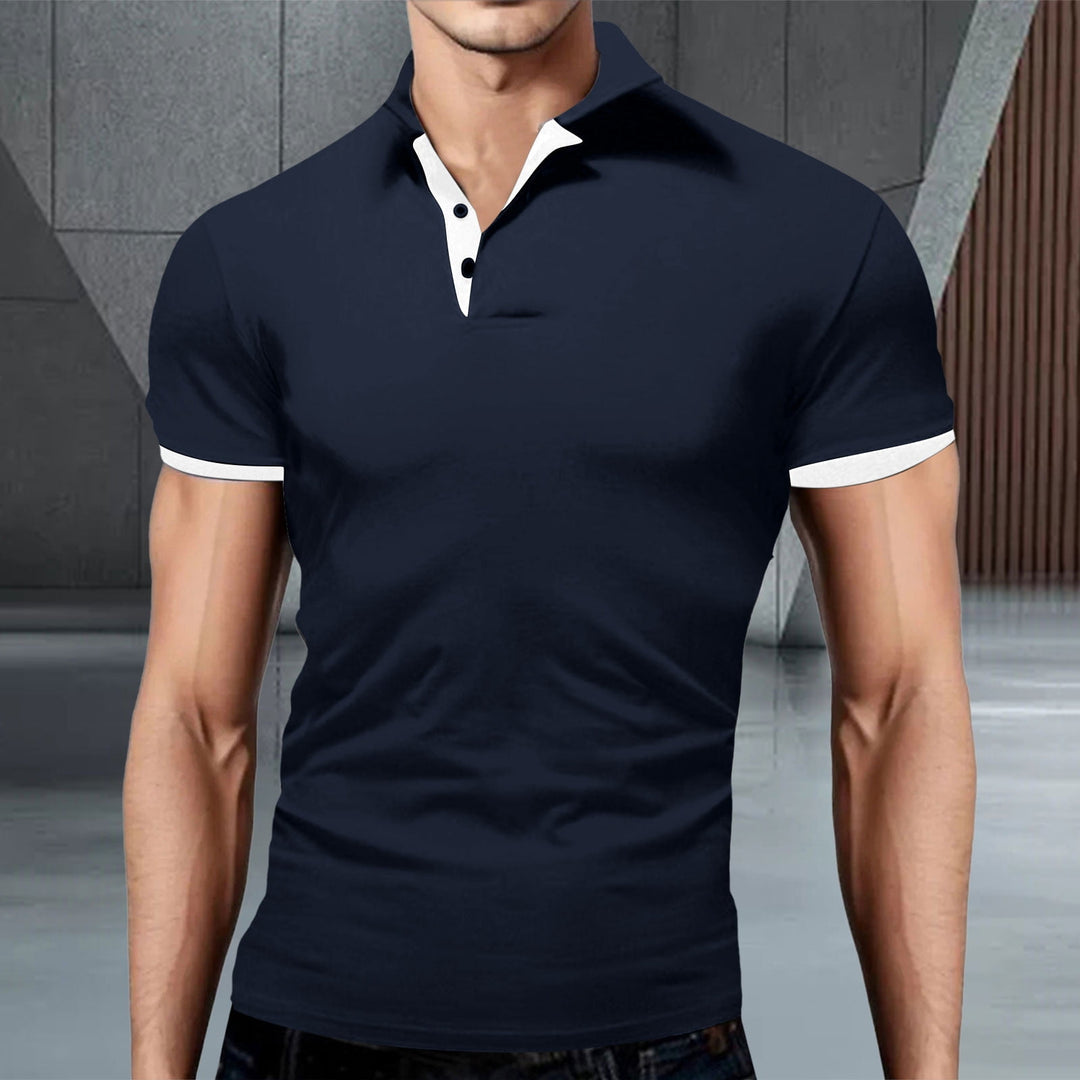 Momount Polo Homem – Gola Mao Detalhe Contrastante Slim Fit