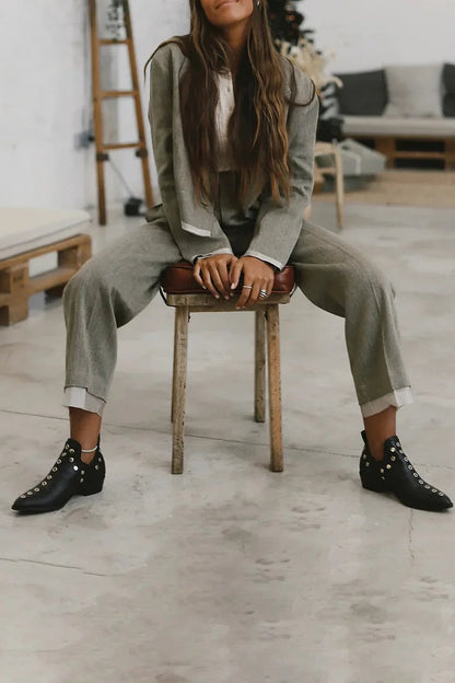 Momount Botins Mulher – Punk com Tachas e Fivela