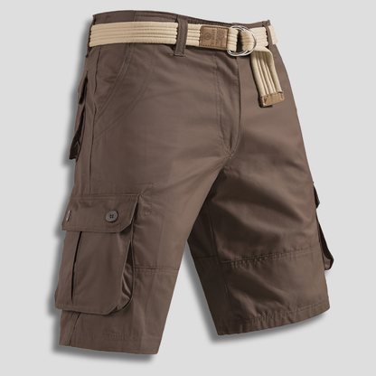 Momount Calções Cargo de Homem – com Cordão Multi-Bolsos Corte Descontraído para Exterior