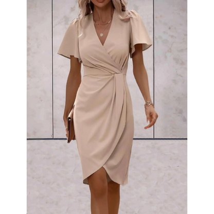 Sienna | Vestido Midi Cruzado Esvoaçante – Feminino e Sem Esforço | Momount