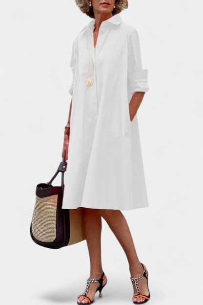 Momount Vestido Camiseiro Midi Mulher – Ajuste Largo de Verão