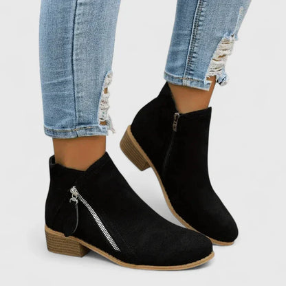 Momount Botins Mulher – Vintage em Denim com Fecho