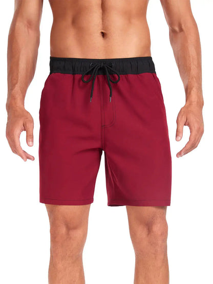 Momount Calções de Banho Homem – Cordão Secagem Rápida Verão Praia Cintura Elástica