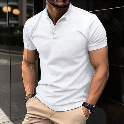 Momount Conjunto Duas Peças Homem – Polo Meio Fecho Calções Jacquard de Verão