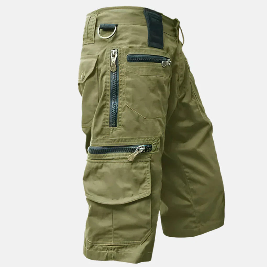 Momount Calções Cargo de Homem – Multi-Bolsos com Fecho-Éclair Argola D Tático para Trabalho Utilidade