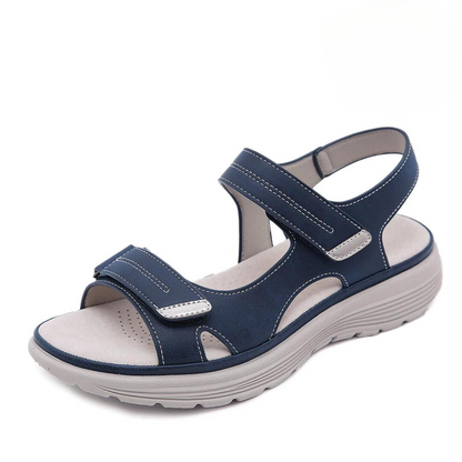 Momount Sandálias Confortáveis de Mulher – Tira em Velcro Casual de Verão Ortopédica Apoio Almofadado Leve Bico Aberto Design para Caminhar