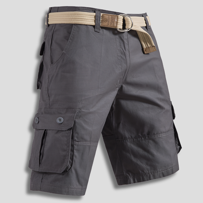 Momount Calções Cargo de Homem – com Cordão Multi-Bolsos Corte Descontraído para Exterior