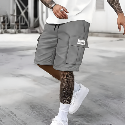 Momount Calções Cargo de Homem – Corte Solto com Cordão Streetwear de Verão