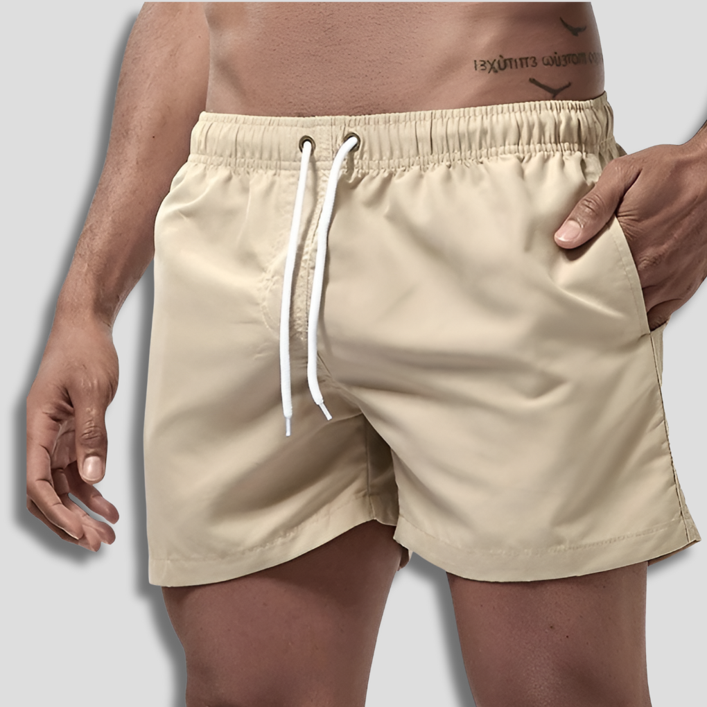 Momount Calções de Banho Homem – Cordão Secagem Rápida Verão Cintura Elástica