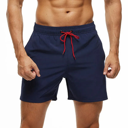 Momount Calções de Banho Homem – Cintura Elástica Forro em Rede Cordão Bolso