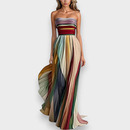 Momount Vestido Maxi de Noite de Mulher – Silhueta Marcante e Toque Moderno