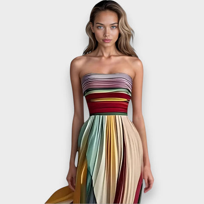 Momount Vestido Maxi de Noite de Mulher – Silhueta Marcante e Toque Moderno