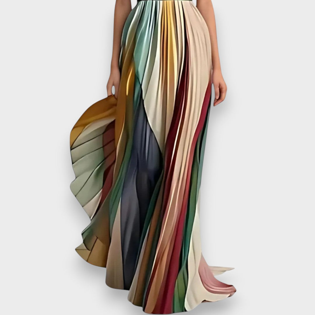 Momount Vestido Maxi de Noite de Mulher – Silhueta Marcante e Toque Moderno
