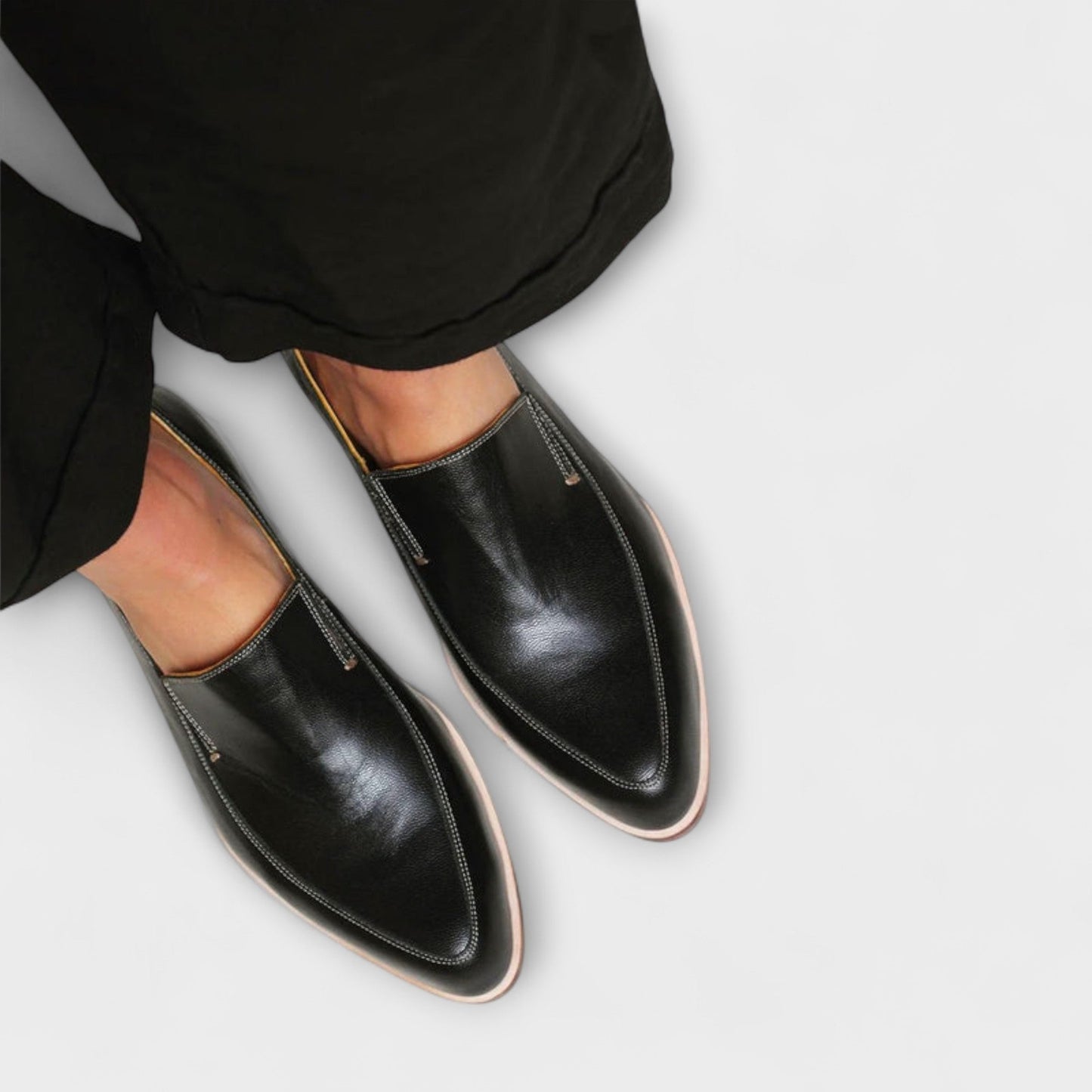 Momount Mulher Mocassins de Bico Fino – Pele sem Atacadores Raso Macio Minimalista