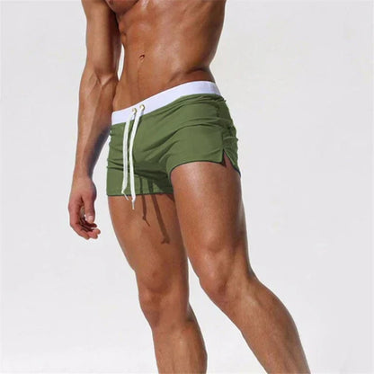 Momount Calções de Banho Homem – Cordão Slim Fit Secagem Rápida Verão
