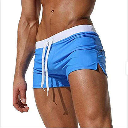 Momount Calções de Banho Homem – Cordão Slim Fit Secagem Rápida Verão