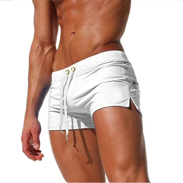 Momount Calções de Banho Homem – Cordão Bolso com Fecho Slim Fit Secagem Rápida