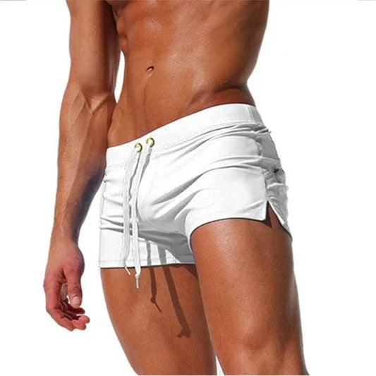 Momount Calções de Banho Homem – Cordão Bolso com Fecho Slim Fit Secagem Rápida