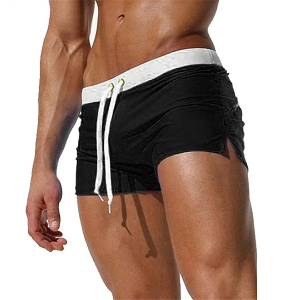 Momount Calções de Banho Homem – Cordão Slim Fit Secagem Rápida Verão