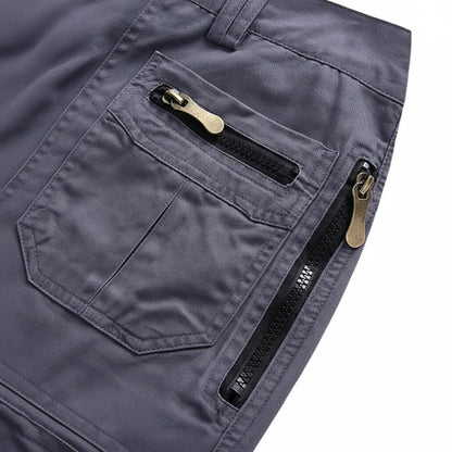 Momount Calções Cargo de Homem – Multi-Bolsos com Fecho-Éclair Argola D Comprimento ao Joelho Tático