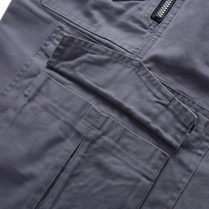 Momount Calções Cargo de Homem – Multi-Bolsos com Fecho-Éclair Argola D Comprimento ao Joelho Tático
