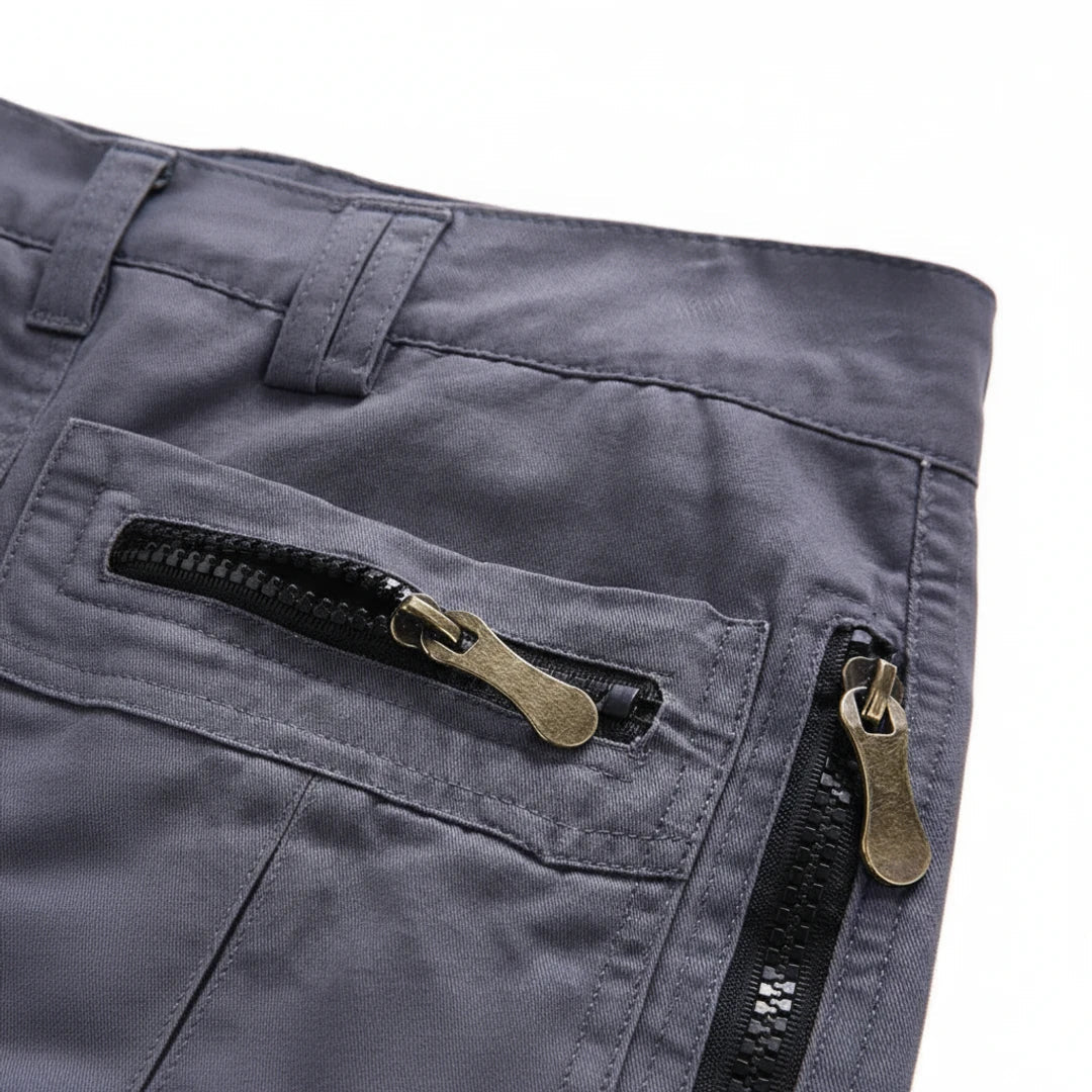 Momount Calções Cargo de Homem – Multi-Bolsos com Fecho-Éclair Argola D Comprimento ao Joelho Tático