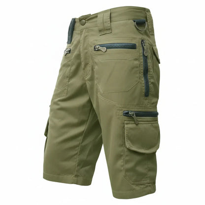 Momount Calções Cargo de Homem – Multi-Bolsos com Fecho-Éclair Argola D Comprimento ao Joelho Tático