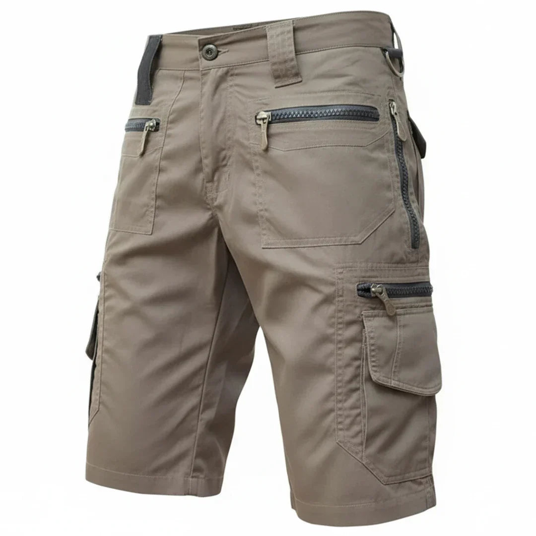 Momount Calções Cargo de Homem – Multi-Bolsos com Fecho-Éclair Argola D Comprimento ao Joelho Tático