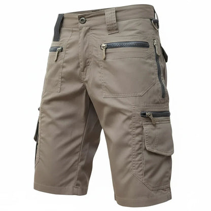Momount Calções Cargo de Homem – Multi-Bolsos com Fecho-Éclair Argola D Comprimento ao Joelho Tático