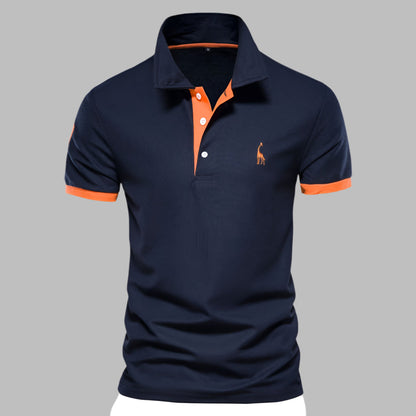 Momount Polo Homem – Carcela Contrastante Logo Bordado Corte Clássico