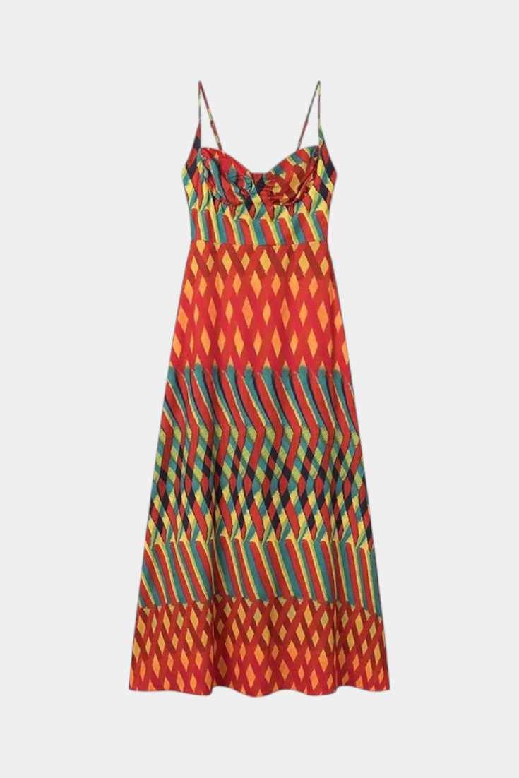 Momount Vestido Maxi Boho Mulher – Com Tiras Fluido de Verão