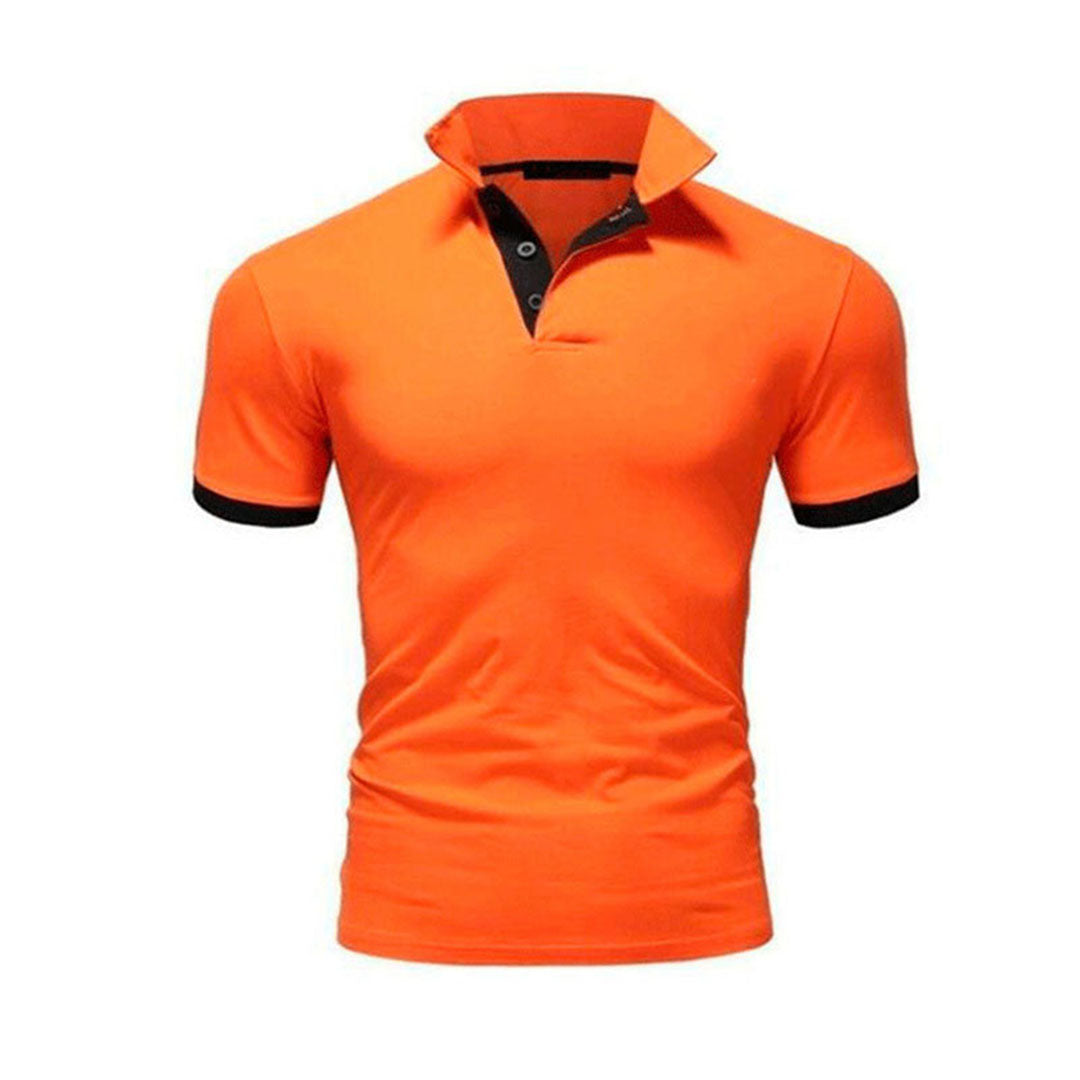 Momount Polo Homem – Gola Mao Detalhe Contrastante Slim Fit