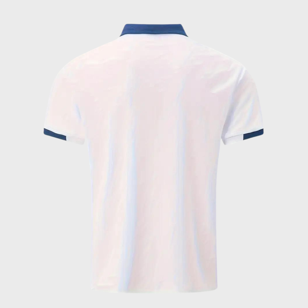 Momount Polo Homem – Bicolor Gola e Bolso Contrastantes Manga Curta