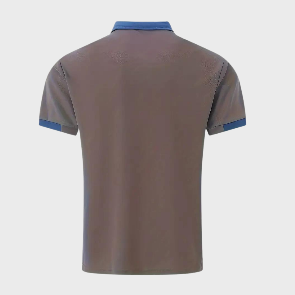 Momount Polo Homem – Bicolor Gola e Bolso Contrastantes Manga Curta