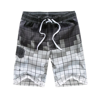 Momount Calções de Banho Homem – Estampado Geométrico Cordão Comprimento ao Joelho Surf